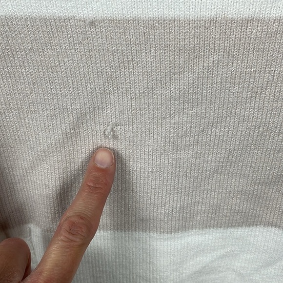 T Tahari Thick Stripe Colorblock Pullover Sweater White Beige Sz M - Picture 10 of 12